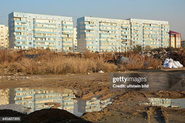 Plattenbauten im Mikrorayon Mamir in Almaty - Kasachstan
