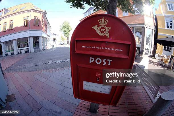 Briefkasten der dänischen Post in Kolding - Dänemark