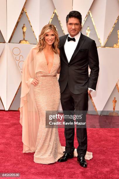 Personalities Debbie Matenopoulos and Louis Aguirre attend the 89th Annual Academy Awards at Hollywood & Highland Center on February 26, 2017 in...