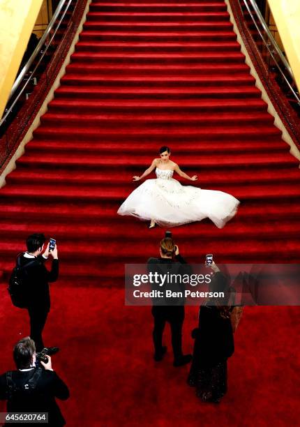 Actor Sofia Carson attends the 89th Annual Academy Awards at Hollywood & Highland Center on February 26, 2017 in Hollywood, California.