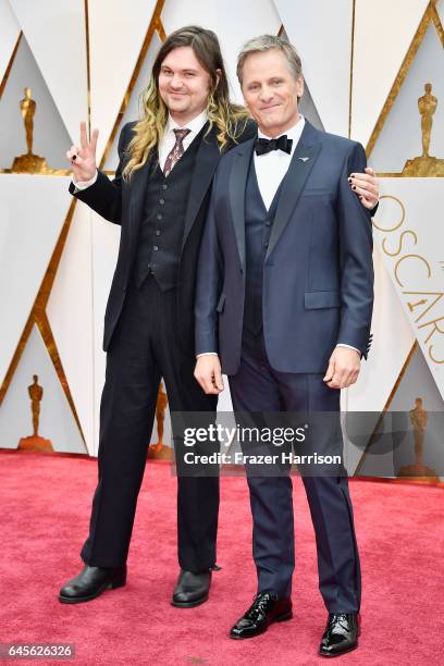 Actors Henry Mortensen and Viggo Mortensen attend the 89th Annual Academy Awards at Hollywood & Highland Center on February 26, 2017 in Hollywood,...