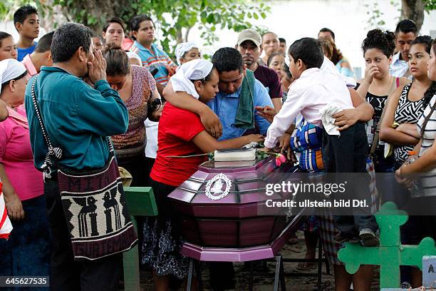 Funeral of young woman who was killed by gang members because she witnessed a gang murder