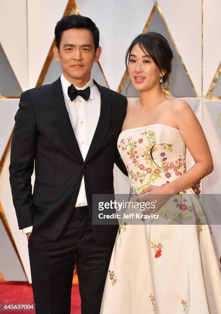 Actors John Cho and Kerri Higuchi attend the 89th Annual Academy Awards at Hollywood & Highland Center on February 26, 2017 in Hollywood, California.