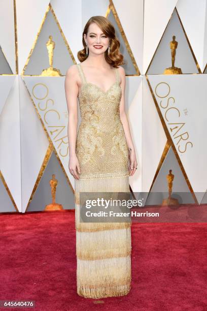 Actor Emma Stone attends the 89th Annual Academy Awards at Hollywood & Highland Center on February 26, 2017 in Hollywood, California.