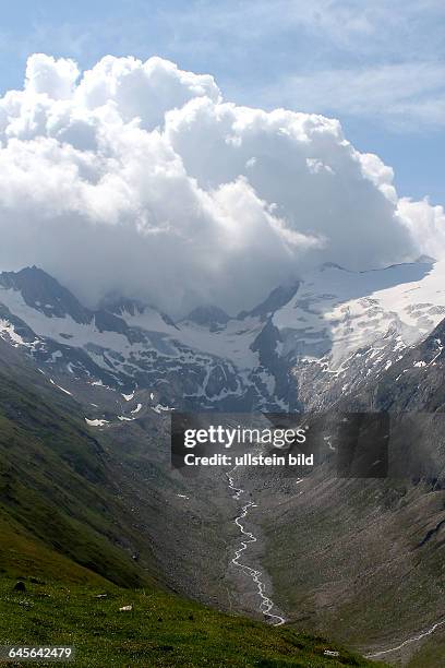 Österreich Tirol Ötztal Alpen Berge Gebirge alpin Obergurgl Rotmoostal Hohe MutGipfelpanorama Gletscher Berggipfel Ansicht