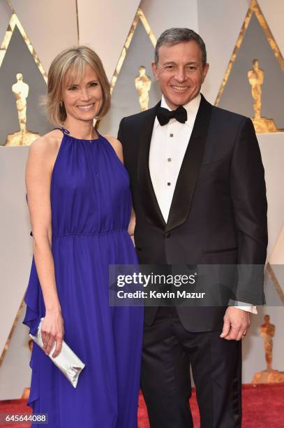 Journalist Willow Bay and Chief Executive Officer of Disney Bob Iger attend the 89th Annual Academy Awards at Hollywood & Highland Center on February...