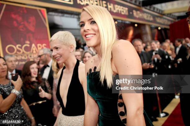 Actors Michelle Williams and Busy Philipps attend the 89th Annual Academy Awards at Hollywood & Highland Center on February 26, 2017 in Hollywood,...