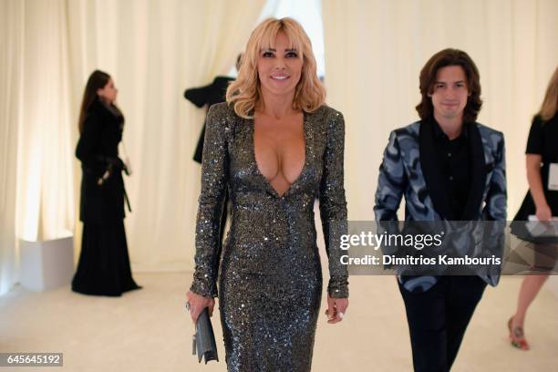 Diana Jenkins and Asher Monroe attend the 25th Annual Elton John AIDS Foundation's Academy Awards Viewing Party at The City of West Hollywood Park on...