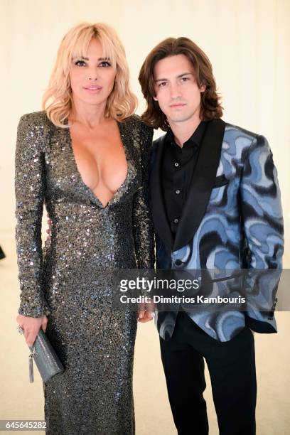 Diana Jenkins and Asher Monroe attend the 25th Annual Elton John AIDS Foundation's Academy Awards Viewing Party at The City of West Hollywood Park on...