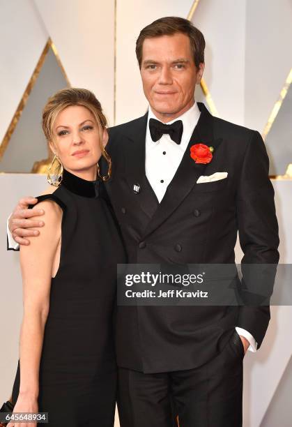 HOLLYWOOD, CA Actors Kate Arrington, and Michael Shannon attend the 89th Annual Academy Awards at Hollywood & Highland Center on February 26, 2017 in...