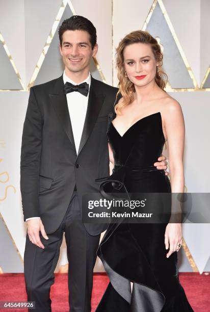 Actor Brie Larson and Alex Greenwald attend the 89th Annual Academy Awards at Hollywood & Highland Center on February 26, 2017 in Hollywood,...