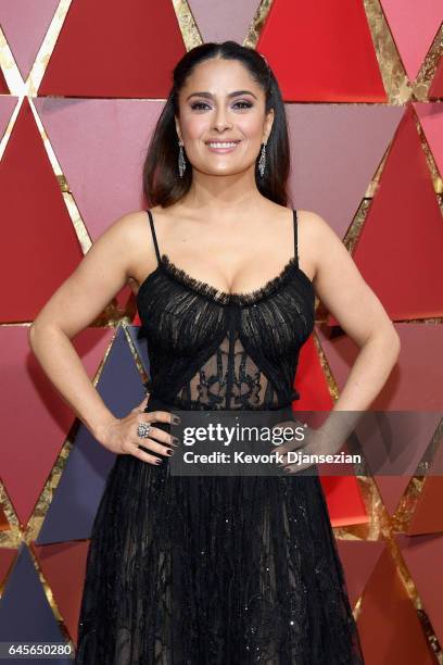 Actor Salma Hayek attends the 89th Annual Academy Awards at Hollywood & Highland Center on February 26, 2017 in Hollywood, California.