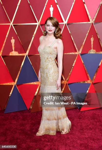 Emma Stone arriving at the 89th Academy Awards held at the Dolby Theatre in Hollywood, Los Angeles, USA.