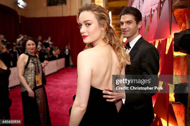 Actor Brie Larson and musician Alex Greenwald attend the 89th Annual Academy Awards at Hollywood & Highland Center on February 26, 2017 in Hollywood,...