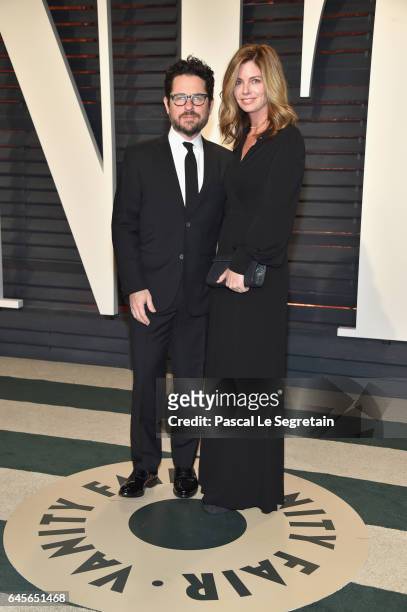 Director J.J. Abrams and Katie McGrath attend the 2017 Vanity Fair Oscar Party hosted by Graydon Carter at Wallis Annenberg Center for the Performing...