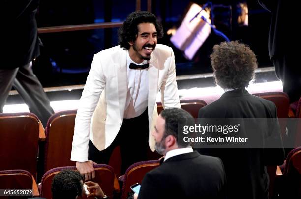 Actor Dev Patel in the audience during the 89th Annual Academy Awards at Hollywood & Highland Center on February 26, 2017 in Hollywood, California.