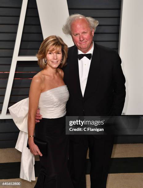 Graydon Carter with Anna Scott at Wallis Annenberg Center for the Performing Arts on February 26, 2017 in Beverly Hills, California.