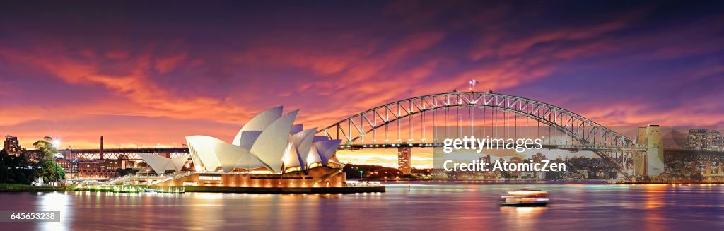 Panoramic view of Sydney Opera House