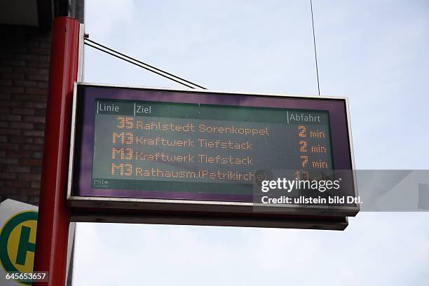 Bus Anzeigetafel in Hamburg