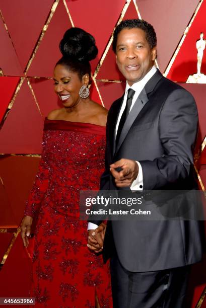 Actor/filmmaker Denzel Washington and Pauletta Washington attend the 89th Annual Academy Awards at Hollywood & Highland Center on February 26, 2017...