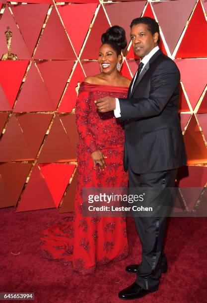 Actor/filmmaker Denzel Washington and Pauletta Washington attend the 89th Annual Academy Awards at Hollywood & Highland Center on February 26, 2017...