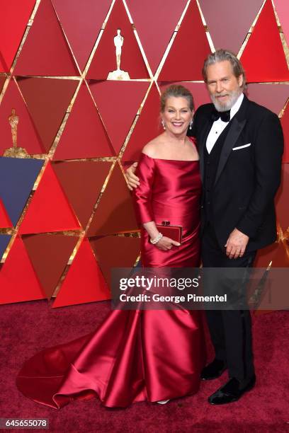 Actor Jeff Bridges and Susan Bridges attend the 89th Annual Academy Awards at Hollywood & Highland Center on February 26, 2017 in Hollywood,...