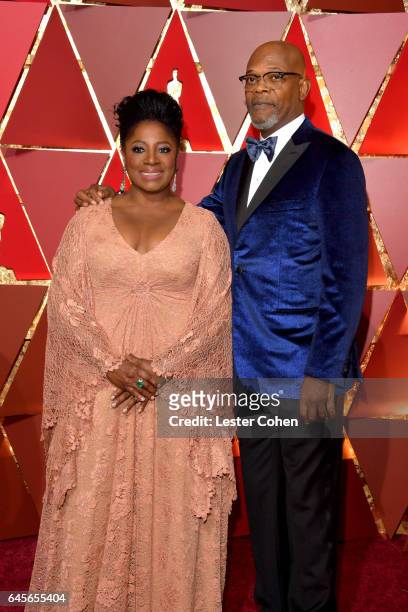 Actors LaTanya Richardson and Samuel L. Jackson attends the 89th Annual Academy Awards at Hollywood & Highland Center on February 26, 2017 in...