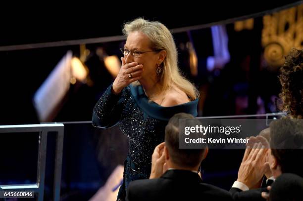 Actor Meryl Streep in the audience during the 89th Annual Academy Awards at Hollywood & Highland Center on February 26, 2017 in Hollywood, California.