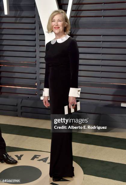 Actress Catherine O'Hara attends the 2017 Vanity Fair Oscar Party hosted by Graydon Carter at Wallis Annenberg Center for the Performing Arts on...