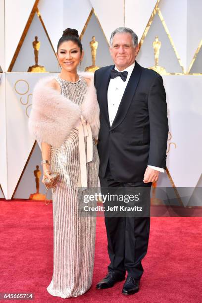 Personality Julie Chen and CBS Chairman Leslie Moonves attend the 89th Annual Academy Awards at Hollywood & Highland Center on February 26, 2017 in...