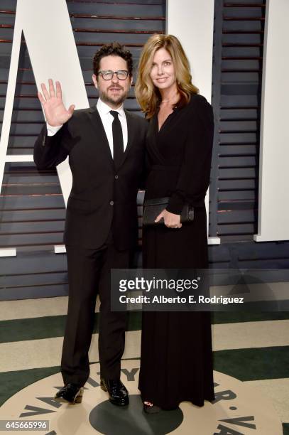 Director J.J. Abrams and Katie McGrath attend the 2017 Vanity Fair Oscar Party hosted by Graydon Carter at Wallis Annenberg Center for the Performing...