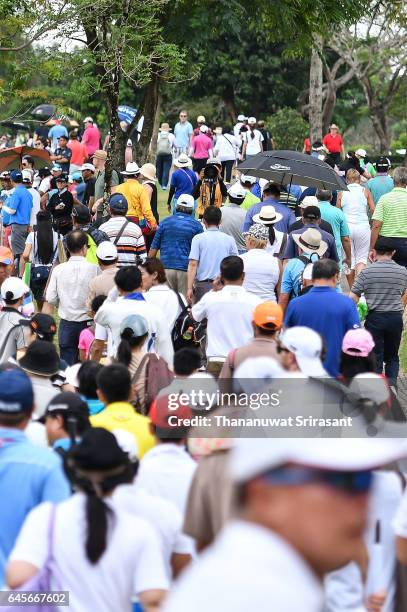 Crowd during the final round of Honda LPGA Thailand at Siam Country Club on February 26, 2017 in Chonburi, Thailand.