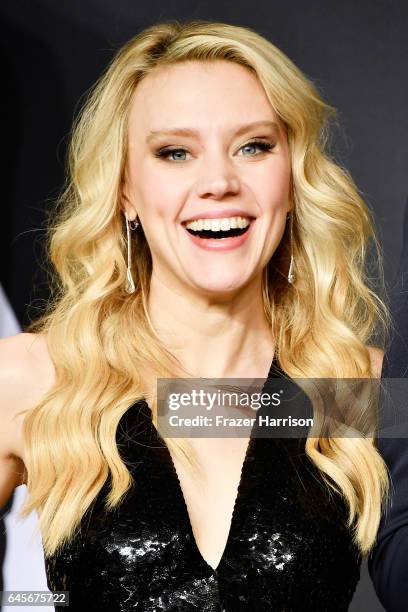 Actor Kate McKinnon poses in the press room during the 89th Annual Academy Awards at Hollywood & Highland Center on February 26, 2017 in Hollywood,...