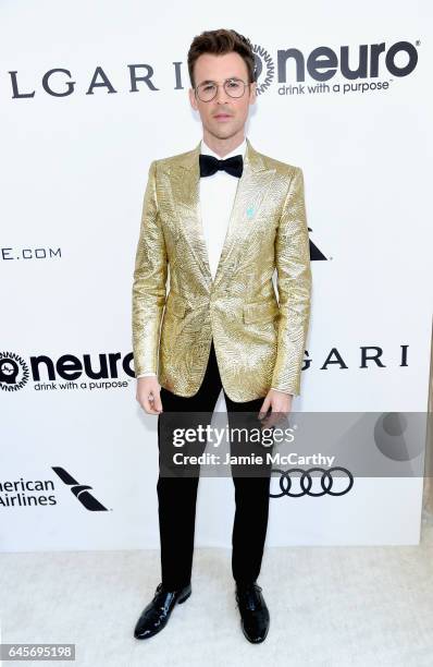 Television Personality Brad Goreski attends the 25th Annual Elton John AIDS Foundation's Academy Awards Viewing Party at The City of West Hollywood...