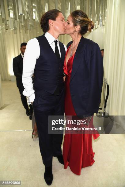 Vito Schnabel and model Heidi Klum attend Bulgari at the 25th Annual Elton John AIDS Foundation's Academy Awards Viewing Party at on February 26,...