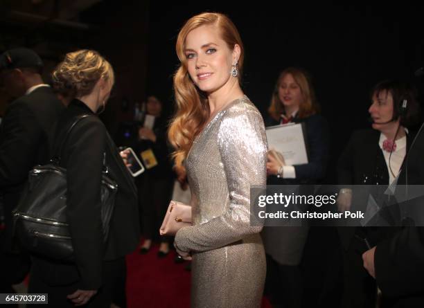 Actor Amy Adams poses backstage during the 89th Annual Academy Awards at Hollywood & Highland Center on February 26, 2017 in Hollywood, California.