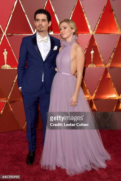 Actor Olivia Hamilton and director Damien Chazelle attend the 89th Annual Academy Awards at Hollywood & Highland Center on February 26, 2017 in...