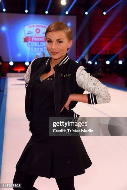 Mina Huremovic attends the TV Show 'Der Grosse RTL2 Promi Curling Abend' on February 26, 2017 in Moenchengladbach, Germany.