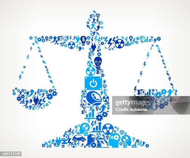 justiz-balance-symbol roboter und robotik automatisierung vektormuster - equal arm balance stock-grafiken, -clipart, -cartoons und -symbole