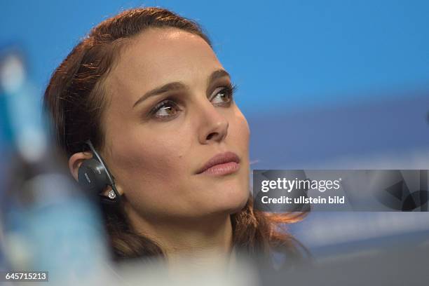 Schauspielerin Natalie Portman während der Pressekonferenz zum Film -KNIGHT OF CUPS- anlässlich der 65. Internationalen Filmfestspiele Berlin