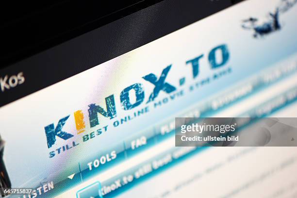 Die illegale Filme-Website Kinox.to auf einem Computermonitor