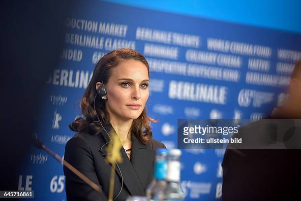 Schauspielerin Natalie Portman während der Pressekonferenz zum Film -KNIGHT OF CUPS- anlässlich der 65. Internationalen Filmfestspiele Berlin
