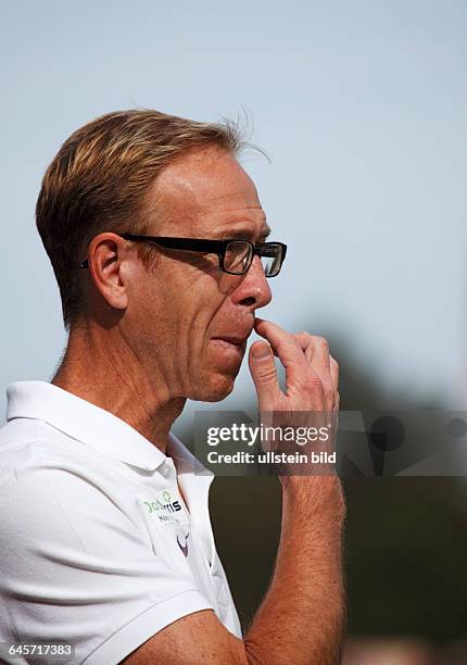 Sports, football, Regional League West, 2014/2015, Rot Weiss Oberhausen versus Alemannia Aachen 0:0, Stadium Niederrhein in Oberhausen, coach Hans...
