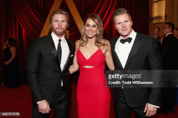 Producers Thad Luckinbill, Molly Smith and Trent Luckinbill attend the 89th Annual Academy Awards at Hollywood & Highland Center on February 26, 2017...