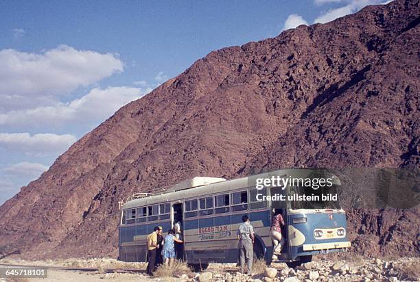Israel, ca.19820907, Busreise in Israel durch die Wüste Negev