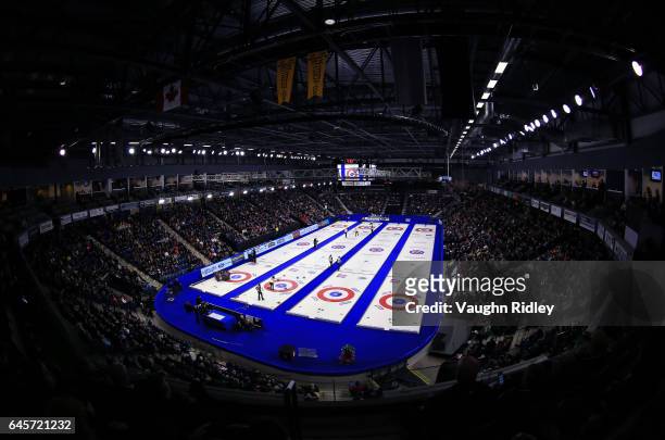 Ontario play Manitoba in the Gold Medal match during the 2017 Scotties Tournament of Hearts at the Meridian Centre on February 26, 2017 in St...