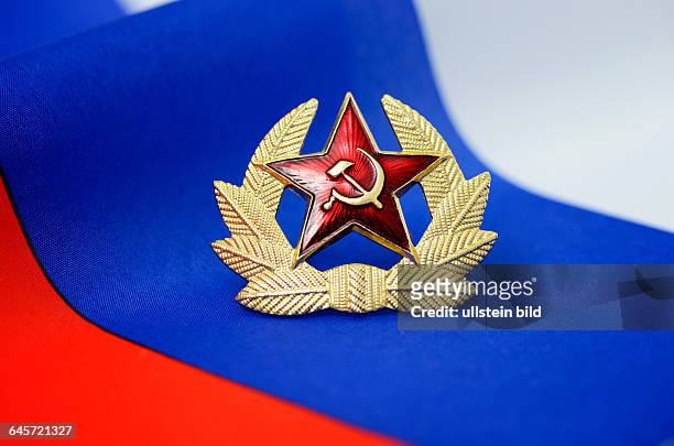 Sowjetstern auf der Fahne von Russland