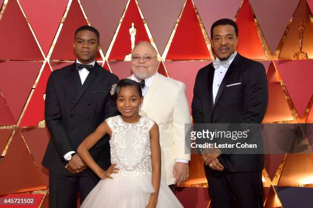 Actors Jovan Adepo, Saniyya Sidney, Stephen Henderson and Russell Hornsby attend the 89th Annual Academy Awards at Hollywood & Highland Center on...