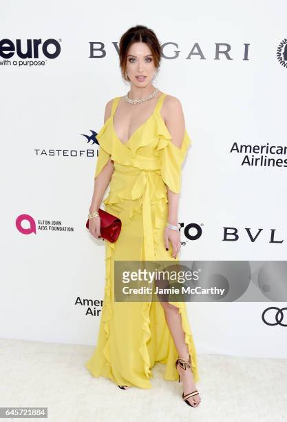 Actor Melissa Bolona attends the 25th Annual Elton John AIDS Foundation's Academy Awards Viewing Party at The City of West Hollywood Park on February...