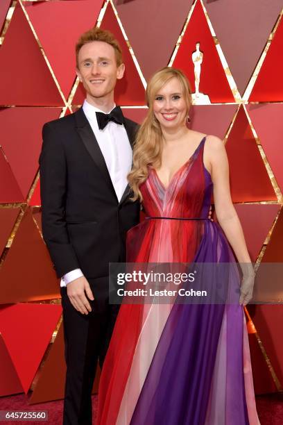 Screenwriter Allison Schroeder and guest attend the 89th Annual Academy Awards at Hollywood & Highland Center on February 26, 2017 in Hollywood,...